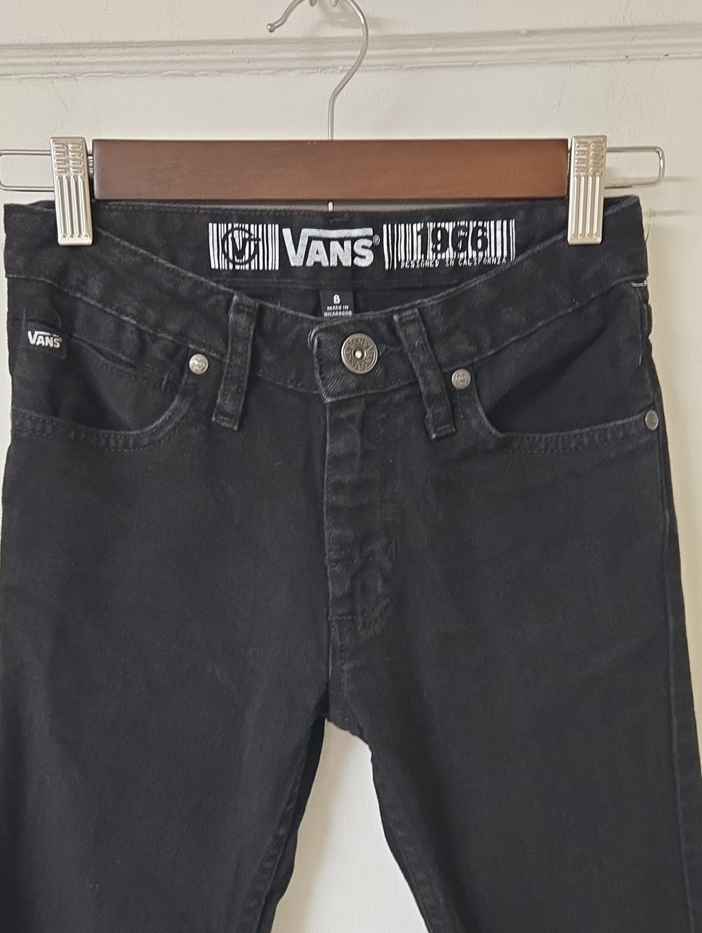 Vans Boys/Youth Slim Fit/ SkinnyMo Black Jeans - Size 8